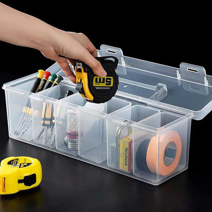 Small Parts Screw Storage Box Transparent Organizer Portable Hardware Toolbox