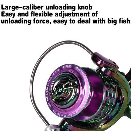 Fishing Spinning Reel 6 Sizes Line Wheel Smooth Gear Tackle Freshwater Saltwater