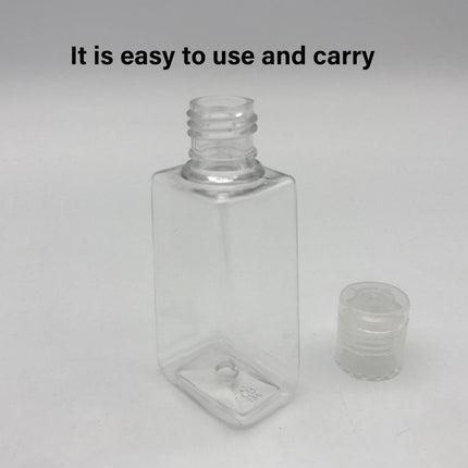 Trapezoidal Plastic Bottles 100PCS 30ML 60ML Clear Refillable Travel Cosmetic Jar