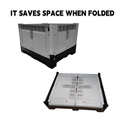 Foldable HDPE Logistics Storage Crate Stackable Forklift Pallet Box
