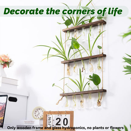 Wall Mounted Hydroponic Test Tube for Home Office Indoor Garden Decorative Vase