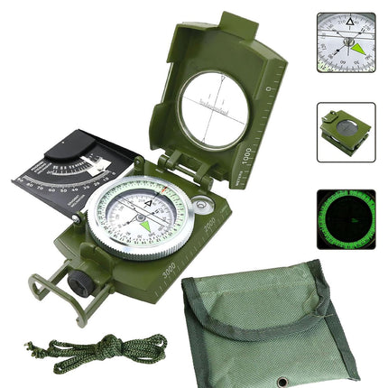 Outdoor High Precision Multi Function Compass Luminous for Hiking Camping Travel