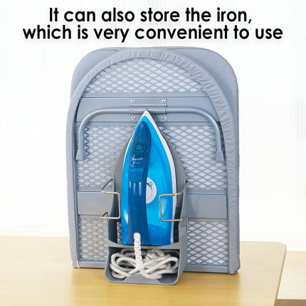 Foldable Ironing Board Wall Mount Compact Laundry Press Stand with Iron Holder