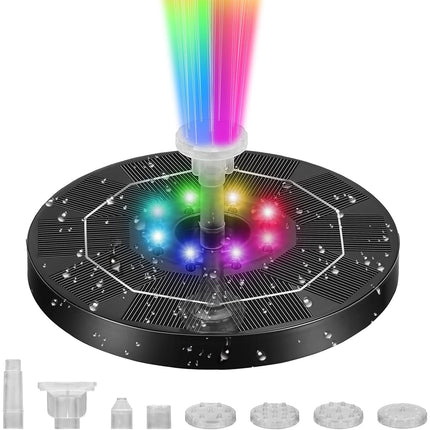 Solar Fountain Bird Bath Fountain Waterproof Auto-On for Outdoor Decoration