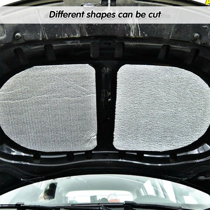 Car Soundproof Cotton Pad 25x18cm Self Adhesive Aluminum Foil Insulation Sheet