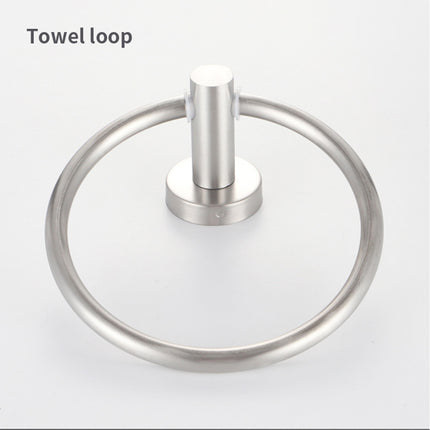 Bathroom Towel Rack Wall Mounted Towel Ring Black Toilet Paper Holder Shelf
