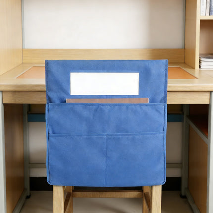6Pcs Oxford Cloth Chair Back Storage Pocket Organisers with Name Tag Slot