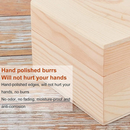 10pcs Wooden Gift Box for Jewelry Packaging Crafts Wedding Birthday Gift Storage
