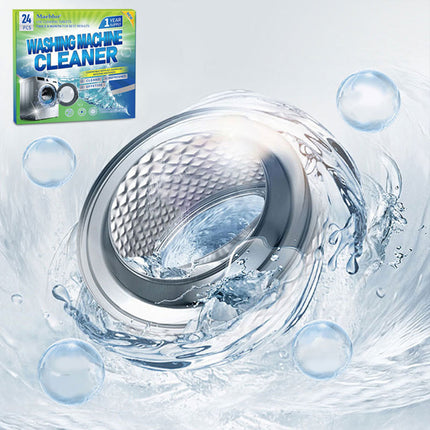 24PCS Effervescent Tablets Washing Machine Cleaner Deep Stain and Odor Removal