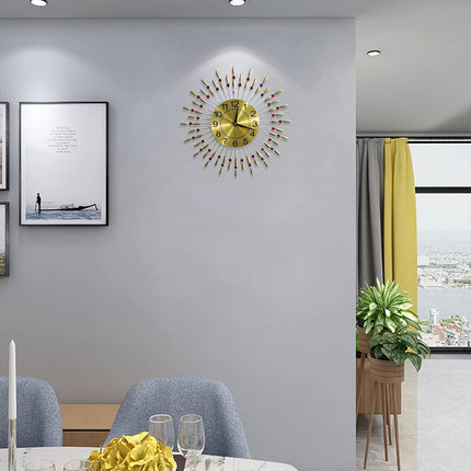 Retro Metal Wall Clock Iron Water Drop Hanging Home Decoration Living Room