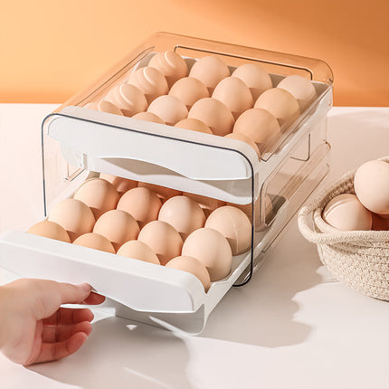 Kitchen Egg Double Layer Storage Box for Food Organization Fresh Keeping