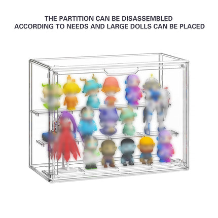 Dustproof Transparent PET Figure Display Box 3 Tier Detachable for Collection