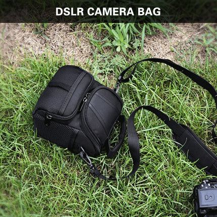 Shoulder Camera Bag Durable with Multi-Compartment for DSLR SLR Use 14x12x17cm