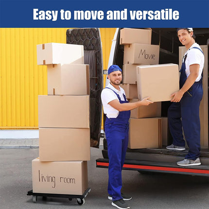 Heavy Duty Rolling Utility Cart for Office Warehouse Silent Portable Trolley