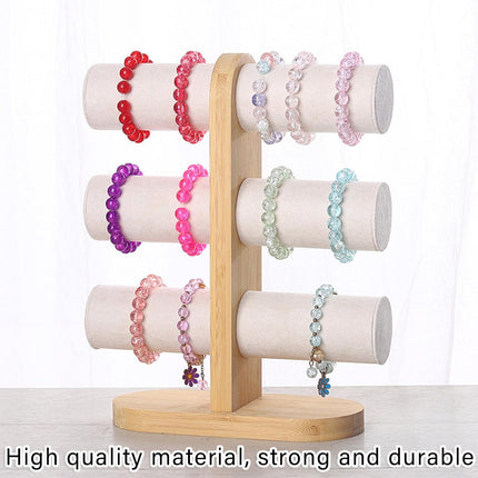 Three Tier Jewellery Display Stand Bracelet Storage Rack Desktop Bracelet Holder