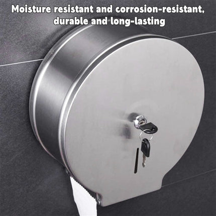 Stainless Steel Toilet Paper Box Large Roll Dispenser Waterproof Tissue Holder