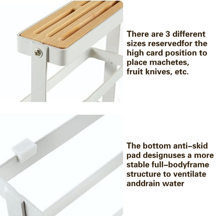 Chopping Board and Knife Holder Rack Kitchen Organizer Shelf Stand Lid Storage