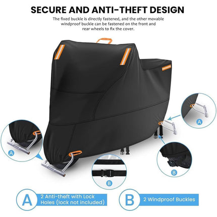 Motorcycle Cover Universal Waterproof Dustproof Bike Cover Outdoor Protection