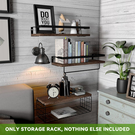 3 PCS Multi Functional Wall Mounted Storage Shelf Space Saving Home Decor