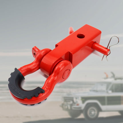 Red Trailer Arm Off Road Rescue Tow Hook Heavy Duty Steel for SUV Road Vehicle