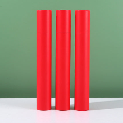 10PCS Gift Wrap Paper Tubes 5.3x36.5cm Red for Arts Crafts Scrapbooking Storage