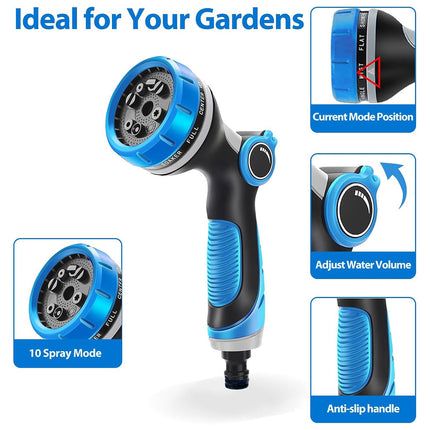 10 Function Garden Hose Nozzle Sprayer Spray Gun Watering Car Washing Water Gun