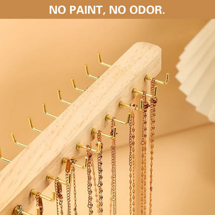 Solid Wood Necklace Jewelry Display Racks for Home Store Showcase Storage