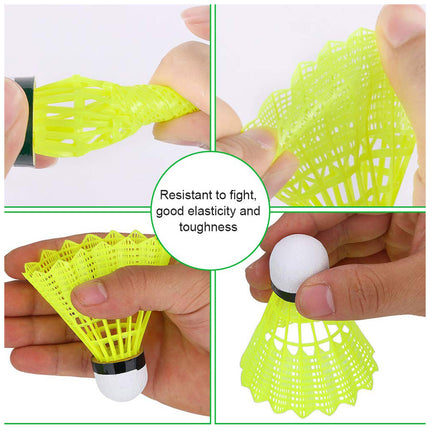 12PCS Badminton Training Set Durable Feather Shuttlecocks for Sports Practice