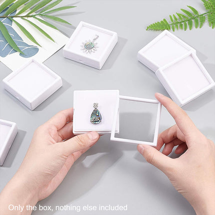 Glass Cover Transparent Bare Stone Box Diamond Acrylic Gem Display Storage Props