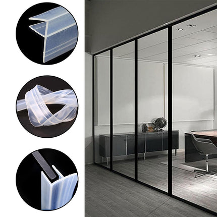 Sealing Strip Windproof Silica Gel Strip for Glass Doors Windows Anti Collision
