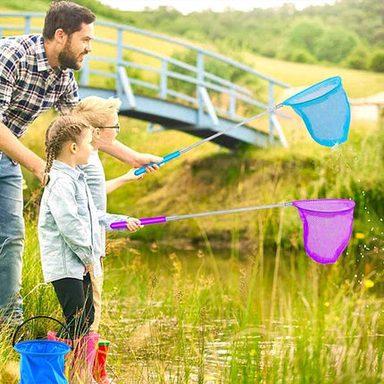 7pcs Telescopic Fishing Net Small Insect Catching Net Outdoor Fun Toy Set