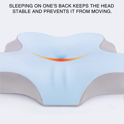 Memory Foam Neck Pillow Butterfly Contour Bolster 62 x 41cm Blue or Grey