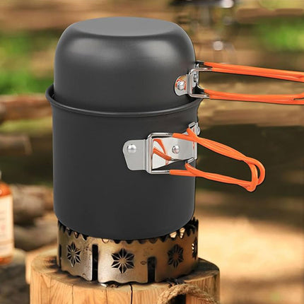 Outdoor Cookware Set for Hiking Picnic Backpacking Portable Pot Tableware Kit