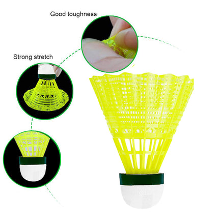 6PCS Nylon Badminton Set Durable High Speed for Sports Training Practice Games