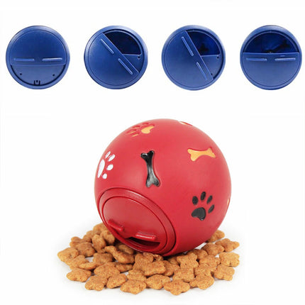 7.5cm Dog Pet Fun Tough-Treat Ball Tumbler Mental Food Dispenser Feeder Puzzle Toy
