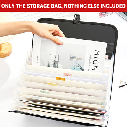 Portable 13 Layer File Bag Organizer for Office School Document Storage Handheld