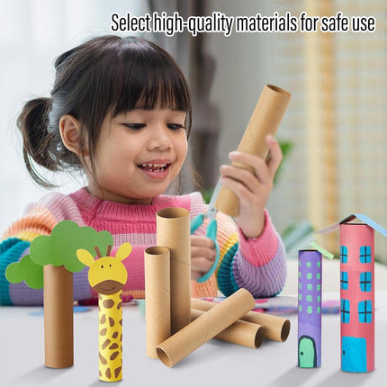 Kraft Paper Tubes 10pcs Round Poster Packaging Tubes Handmade Storage Containers