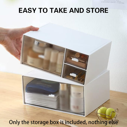 Transparent Drawer Storage Box Clear Dustproof Easy Sorting for Cosmetics Jewelry