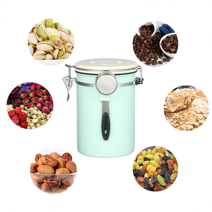 1.5L or 1.8L 304 Stainless Steel Airtight Jar with Vent Valve For Coffee Bean Tea