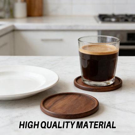 4Pcs Wooden Creative Heat Resistant Coaster Set Table Mat For Coffee Tea Desk
