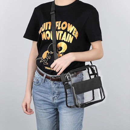 Waterproof Transparent Shoulder Crossbody Bag Multifunctional Sports Travel Bag