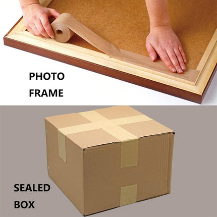 3 Rolls Wet Strength Kraft Paper Tape Easy to Tear Writeable