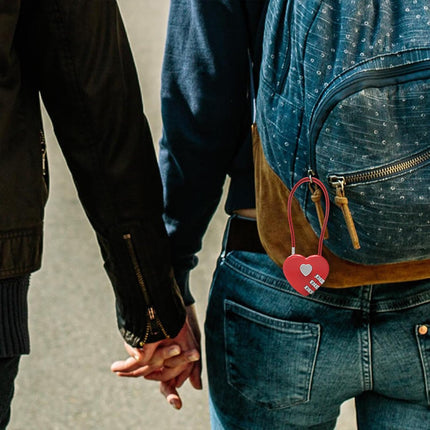 Heart Shaped Password Lock Safety Lock For Travel Luggage Bags Jewelry Box