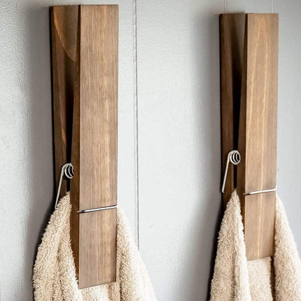 Wooden Towel Clip Underwear Clip Bathroom Wooden Clips for Towel and Laundry Use