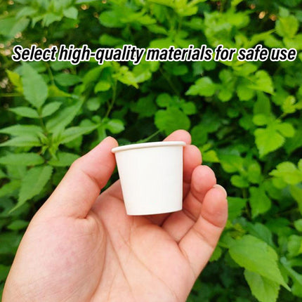 Small Paper Tasting Cups 100pcs White 30ml Disposable Sampling Drink Cups
