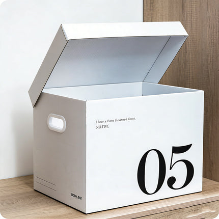2PCS Paper Storage Box Large Capacity Portable Minimalist Design Home Storage