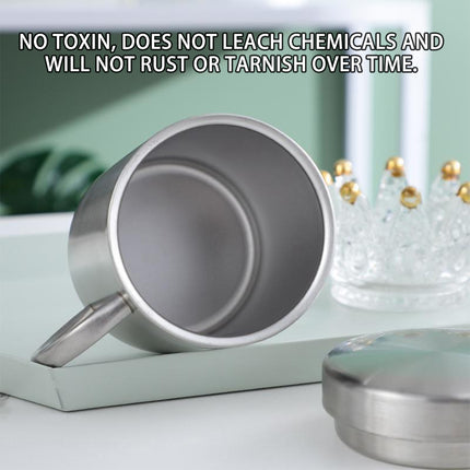 400ml Thickened Double Layer Insulated Stainless Steel Cup Portable Durable