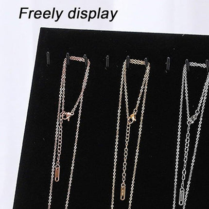 24Hooks Necklace Display Stand Wooden Jewelry Organizer for Store Home Use