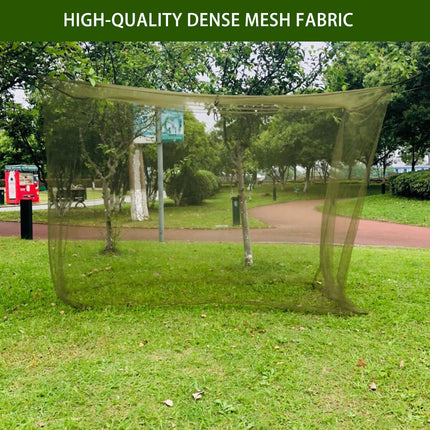 Outdoor Folding Bed Mosquito Net Army Green Summer for Travel Camping Hiking