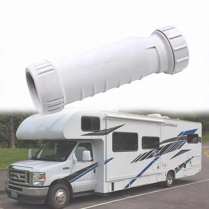 White Waterless Self Sealing Waste Valve Inline Trap Bath Basin For Caravan RV